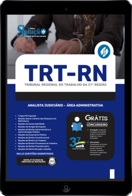 Apostila TRT-RN em PDF - Analista Judiciário - Área Administrativa - Imagem 1