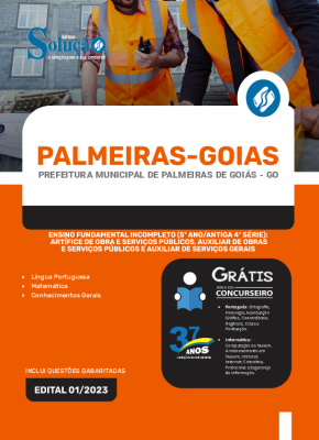 Apostila Prefeitura de Palmeiras de Goiás - GO - Ensino Fundamental Incompleto - Imagem 3