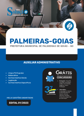 Apostila Prefeitura de Palmeiras de Goiás - GO - Auxiliar Administrativo - Imagem 3