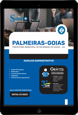 Apostila Prefeitura de Palmeiras de Goiás - GO em PDF - Auxiliar Administrativo - Imagem 1