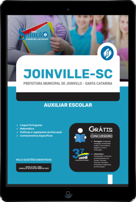 Apostila Prefeitura de Joinville - SC em PDF - Auxiliar Escolar - Imagem 1