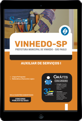 Apostila Prefeitura de Vinhedo - SP em PDF - Auxiliar de Serviços I - Imagem 1