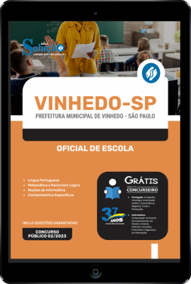 Apostila Prefeitura de Vinhedo - SP em PDF - Oficial de Escola - Imagem 1