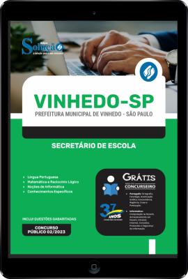 Apostila Prefeitura de Vinhedo - SP em PDF - Secretário de Escola - Imagem 1