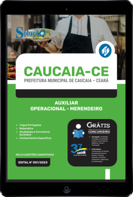 Apostila Prefeitura de Caucaia - CE em PDF - Auxiliar Operacional - Merendeiro - Imagem 1