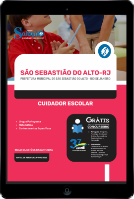 Apostila Prefeitura de São Sebastião do Alto - RJ em PDF - Cuidador Escolar - Imagem 1