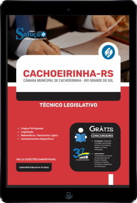 Apostila Câmara de Cachoeirinha - RS em PDF - Técnico Legislativo - Imagem 1