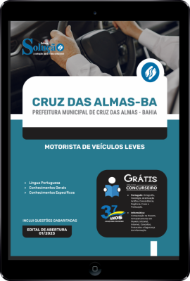 Apostila Prefeitura de Cruz das Almas - BA em PDF - Motorista de Veículos Leves - Imagem 1