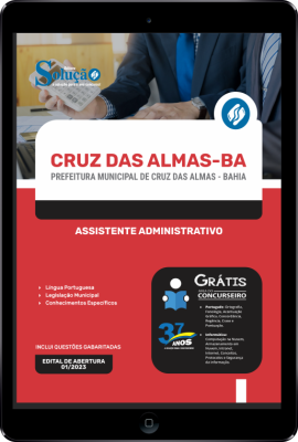 Apostila Prefeitura de Cruz das Almas - BA em PDF - Assistente Administrativo - Imagem 1