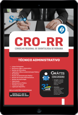 Apostila CRO-RR em PDF - Técnico Administrativo - Imagem 1