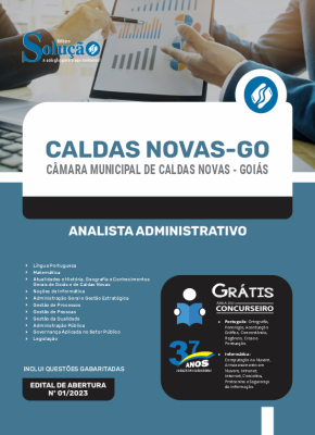 Apostila Câmara de Caldas Novas - GO - Analista Administrativo - Imagem 3