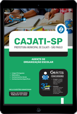 Apostila Prefeitura de Cajati - SP em PDF - Agente de Organização Escolar - Imagem 1