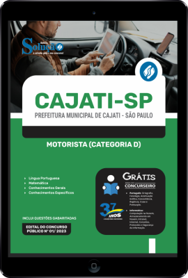 Apostila Prefeitura de Cajati - SP em PDF - Motorista (Categoria D) - Imagem 1