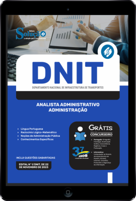 Apostila DNIT em PDF - Analista Administrativo - Administração - Imagem 1