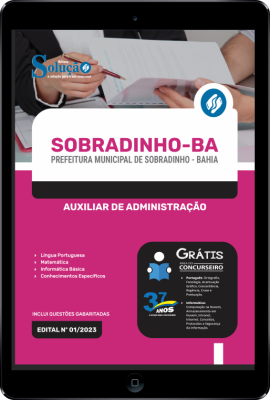 Apostila Prefeitura de Sobradinho - BA em PDF - Auxiliar de Administração - Imagem 1