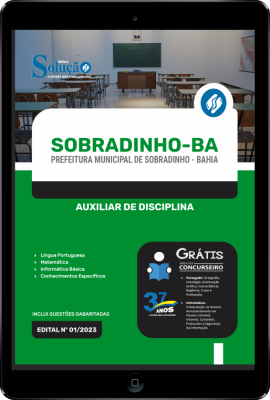 Apostila Prefeitura de Sobradinho - BA em PDF - Auxiliar de Disciplina - Imagem 1