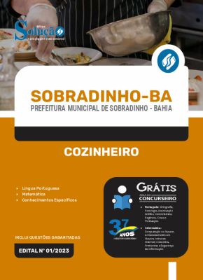 Apostila Prefeitura de Sobradinho - BA - Cozinheiro - Imagem 3