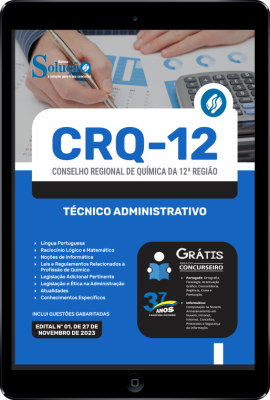 Apostila CRQ-12 em PDF - Técnico Administrativo - Imagem 1