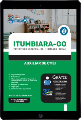 Apostila Prefeitura de Itumbiara - GO em PDF - Auxiliar de CMEI - Imagem 1