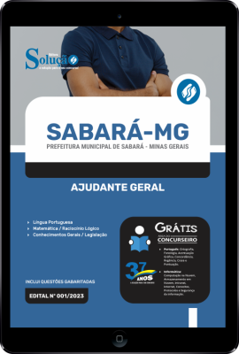 Apostila Prefeitura de Sabará - MG em PDF - Ajudante Geral - Imagem 1