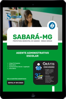 Apostila Prefeitura de Sabará - MG em PDF - Agente Administrativo Escolar - Imagem 1