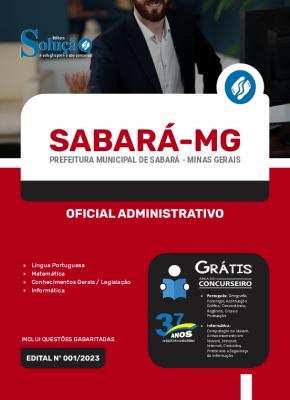 Apostila Prefeitura de Sabará - MG - Oficial Administrativo - Imagem 3