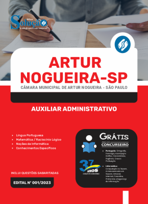 Apostila Câmara de Artur Nogueira - SP - Auxiliar Administrativo - Imagem 3