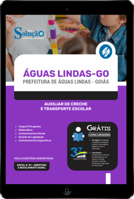 Apostila Prefeitura de Águas Lindas - GO em PDF - Auxiliar de Creche e Transporte Escolar - Imagem 1