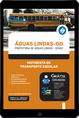 Apostila Prefeitura de Águas Lindas - GO em PDF - Motorista de Transporte Escolar - Imagem 1