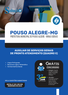 Apostila Prefeitura de Pouso Alegre - MG - Auxiliar de Serviços Gerais de Pronto Atendimento (Quadro II) - Imagem 3