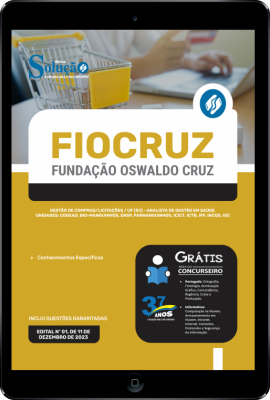 Apostila FIOCRUZ em PDF - Gestão de Compras/Licitações/UF (RJ) - Analista de Gestão em Saúde - Imagem 1