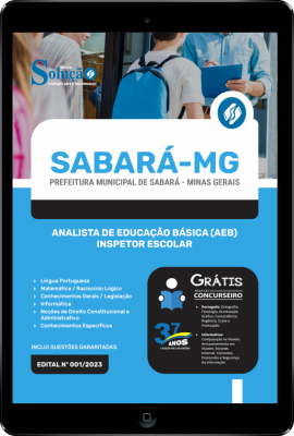 Apostila Prefeitura de Sabará - MG em PDF - Analista de Educação Básica (AEB) - Inspetor Escolar - Imagem 1