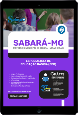 Apostila Prefeitura de Sabará - MG em PDF - Especialista de Educação Básica (EEB) - Imagem 1