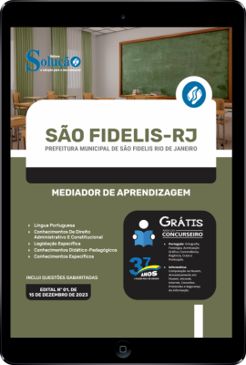 Apostila Prefeitura de São Fidelis - RJ em PDF - Mediador de Aprendizagem 2024 - Imagem 1