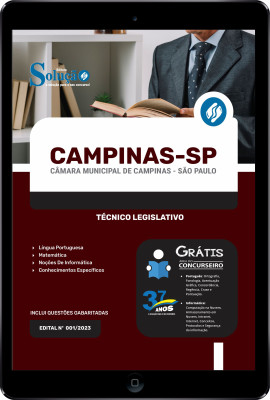 Apostila Câmara de Campinas - SP em PDF 2024 - Técnico Legislativo - Imagem 1