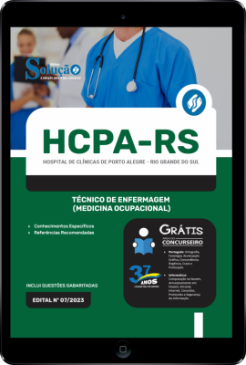 Apostila HCPA - RS em PDF Técnico de Enfermagem (Medicina Ocupacional) 2024 - Imagem 1