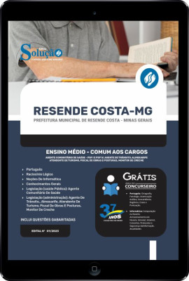 Apostila Prefeitura de Resende Costa - MG em PDF Ensino Médio 2024  - Imagem 1