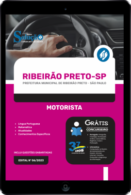 Apostila Prefeitura de Ribeirão Preto - SP em PDF Motorista 2024 - Imagem 1