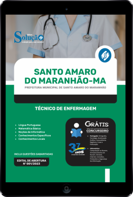 Apostila Prefeitura de Santo Amaro - MA em PDF 2024 - Técnico de Enfermagem - Imagem 1