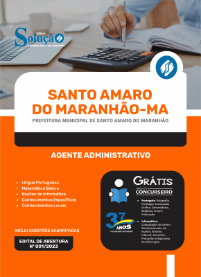 Apostila Prefeitura de Santo Amaro - MA 2024 - Agente Administrativo - Imagem 3