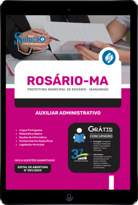 Apostila Prefeitura de Rosário - MA em PDF - Auxiliar Administrativo 2024 - Imagem 1