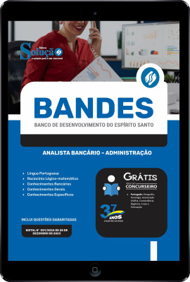 Apostila BANDES em PDF - Analista Bancário – Administração 2024 - Imagem 1