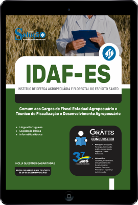 Apostila IDAF-ES - PDF Comum aos cargos de Fiscal Estadual Agropecuário e Técnico de Fiscalização e Desenvolvimento Agropecuário 2024 - Imagem 1