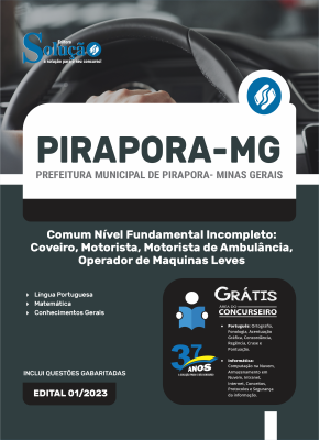 Apostila Prefeitura de Pirapora - MG 2024 Comum Nível Fundamental Incompleto: Coveiro, Motorista, Motorista De Ambulância, Operador De Maquinas Leves - Imagem 3