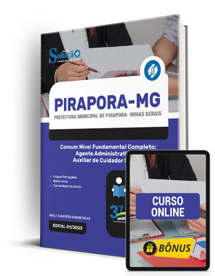 Apostila Prefeitura de Pirapora - MG 2024 Comum Nível Fundamental Completo: Agente Administrativo, Auxiliar De Cuidador Social, Auxiliar De Cuidador Social - Imagem 1