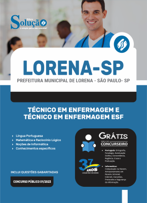 Apostila Prefeitura de Lorena - SP 2024 Técnico em Enfermagem e Técnico em Enfermagem ESF - Imagem 3