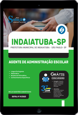 Apostila Prefeitura de Indaiatuba - SP em PDF 2024 - Agente de Administração Escolar - Imagem 1