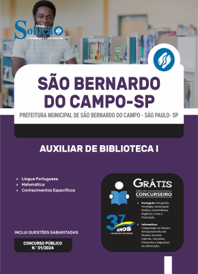 Apostila Prefeitura de São Bernardo do Campo - SP 2024 - Auxiliar de Biblioteca I - Imagem 3