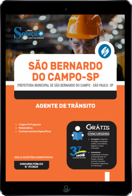 Apostila Prefeitura de São Bernardo do Campo - SP em PDF 2024 - Agente de Trânsito - Imagem 1