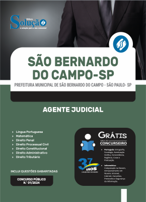 Apostila Prefeitura de São Bernardo do Campo - SP 2024 - Agente Judicial - Imagem 3